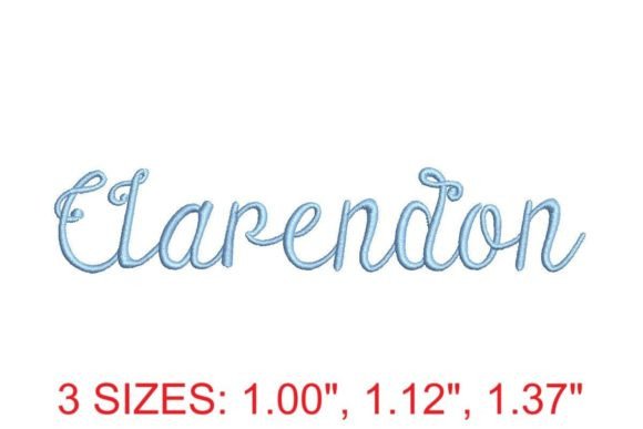 Clarendon Embroidery Font: Timeless Elegance for Your Projects