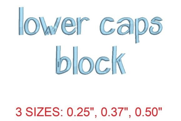 Clean, Modern Embroidery: The Lower Caps Block Font