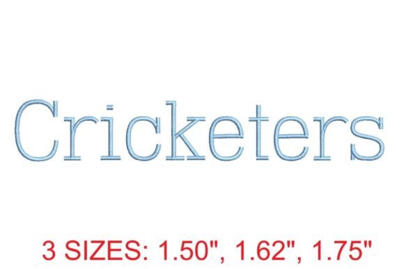 Cricketers Embroidery Font: Stitching Team Spirit into Every Project