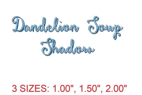 Dandelion Soup Shadow: An Elegant Embroidery Font for Modern Makers