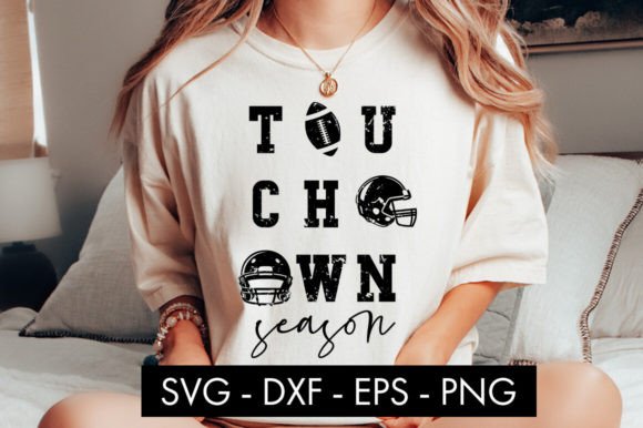 Distressed Touchdown Season SVG Cut File: Score Big with Vintage Vibe