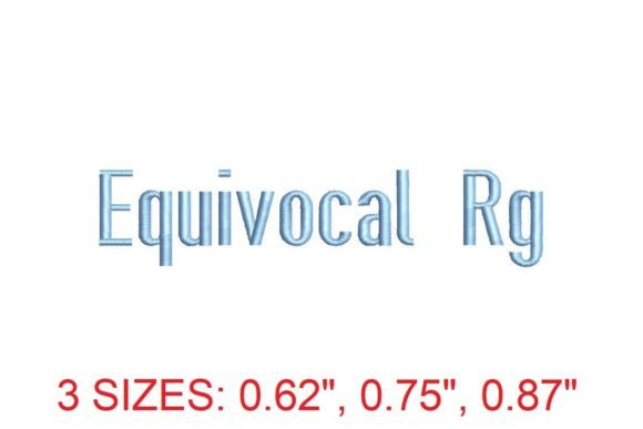 Equivocal RG: A Font for Personalized Embroidery Elegance