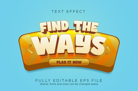 Find the Ways Game UI Button Text Effect: A Designer's Secret Weapon