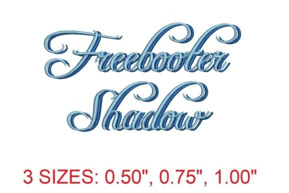 Freebooter Shadow: Bold Embroidery Typography for Your Brand