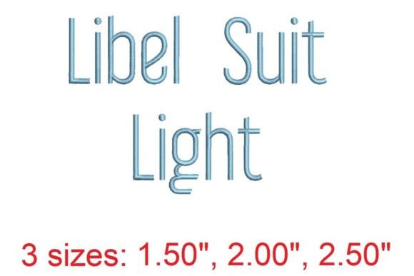 Libel Suit LT Embroidery Font: Elevate Your Stitching Projects