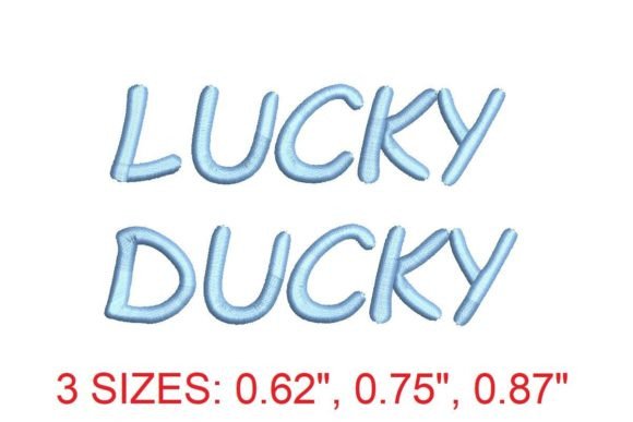 Lucky Ducky Font: Whimsy and Charm for Embroidery