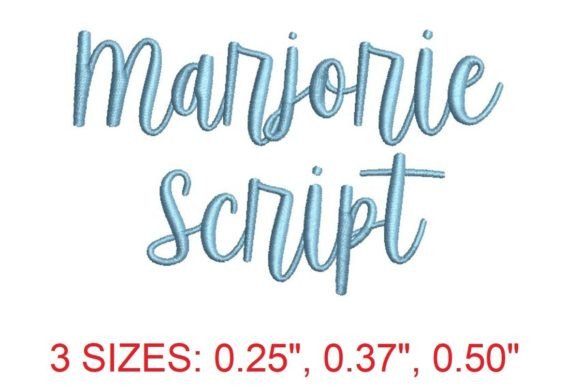 Marjorie Script: An Embroidery Font for Elegant Stitching
