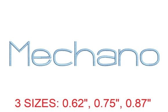 Mechano Embroidery Font: Precision Meets Modern Craft