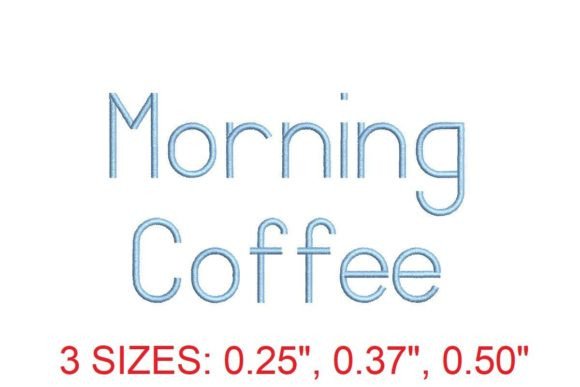 Morning Coffee Embroidery Font: Sophisticated Stitching