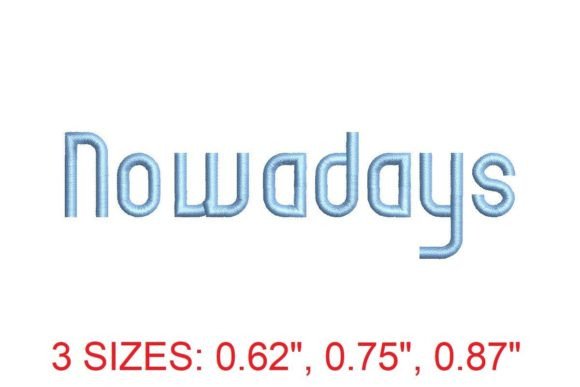 Nowadays Font: A Modern Embroidery Typeface for Clean Branding