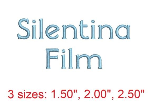 Silentina Film: A Modern Embroidery Font for Sharp Branding
