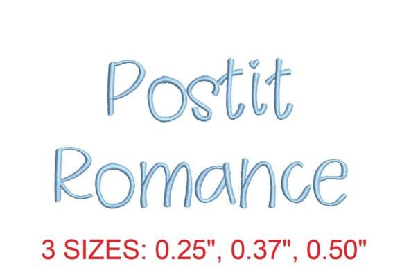 Stitching Sentiment: The Art of the Postit Romance Embroidery Font