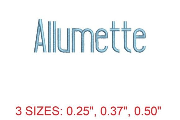 The Allumette Embroidery Font: Crafting Elegance in Every Stitch