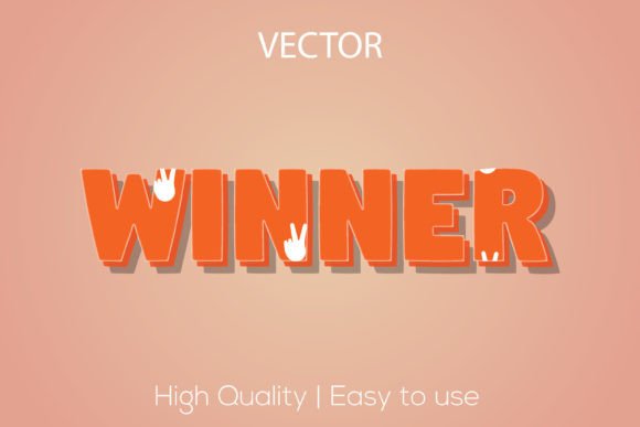 Winner Editable Vector Text Effect: Your 3D Branding Solution